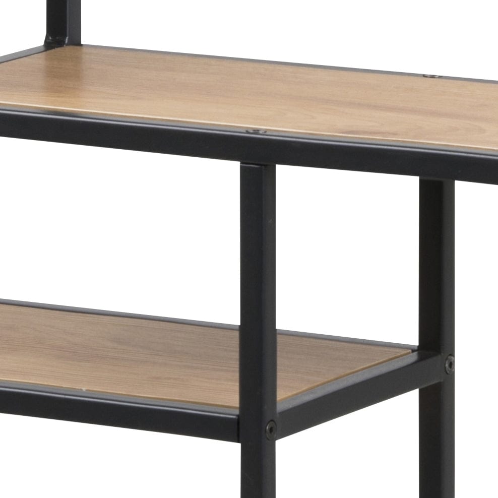 Actona Biblioteca din pal si metal Seaford Stejar / Negru, l75xA20xH91 cm