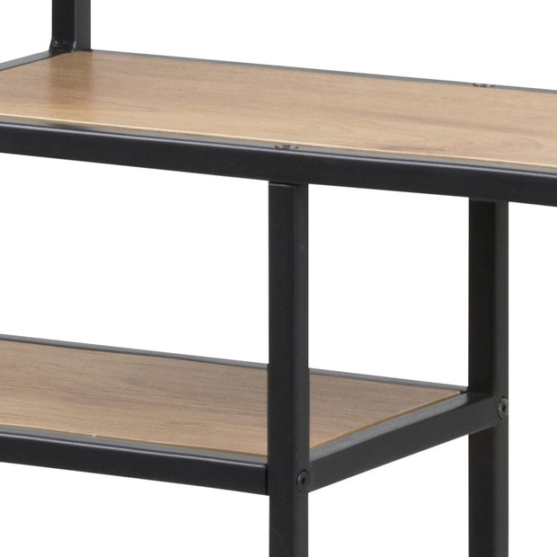 Actona Biblioteca din pal si metal Seaford Stejar / Negru, l75xA20xH91 cm