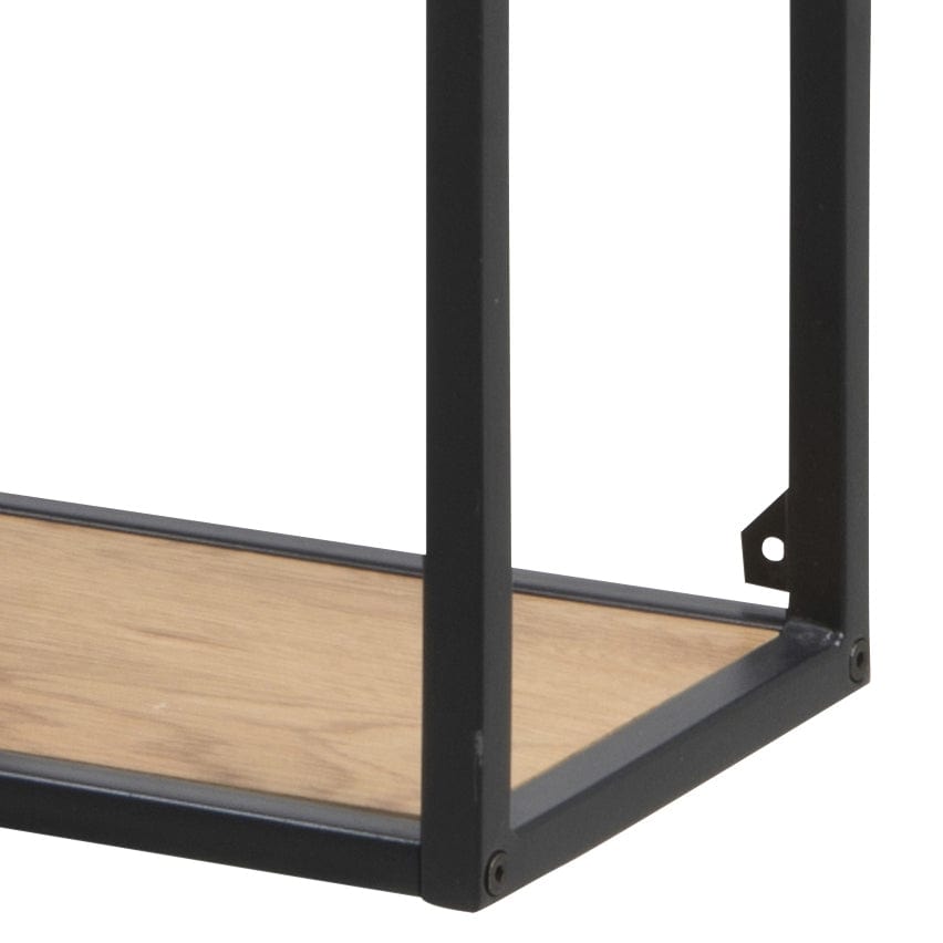 Actona Biblioteca din pal si metal Seaford Stejar / Negru, l75xA20xH91 cm