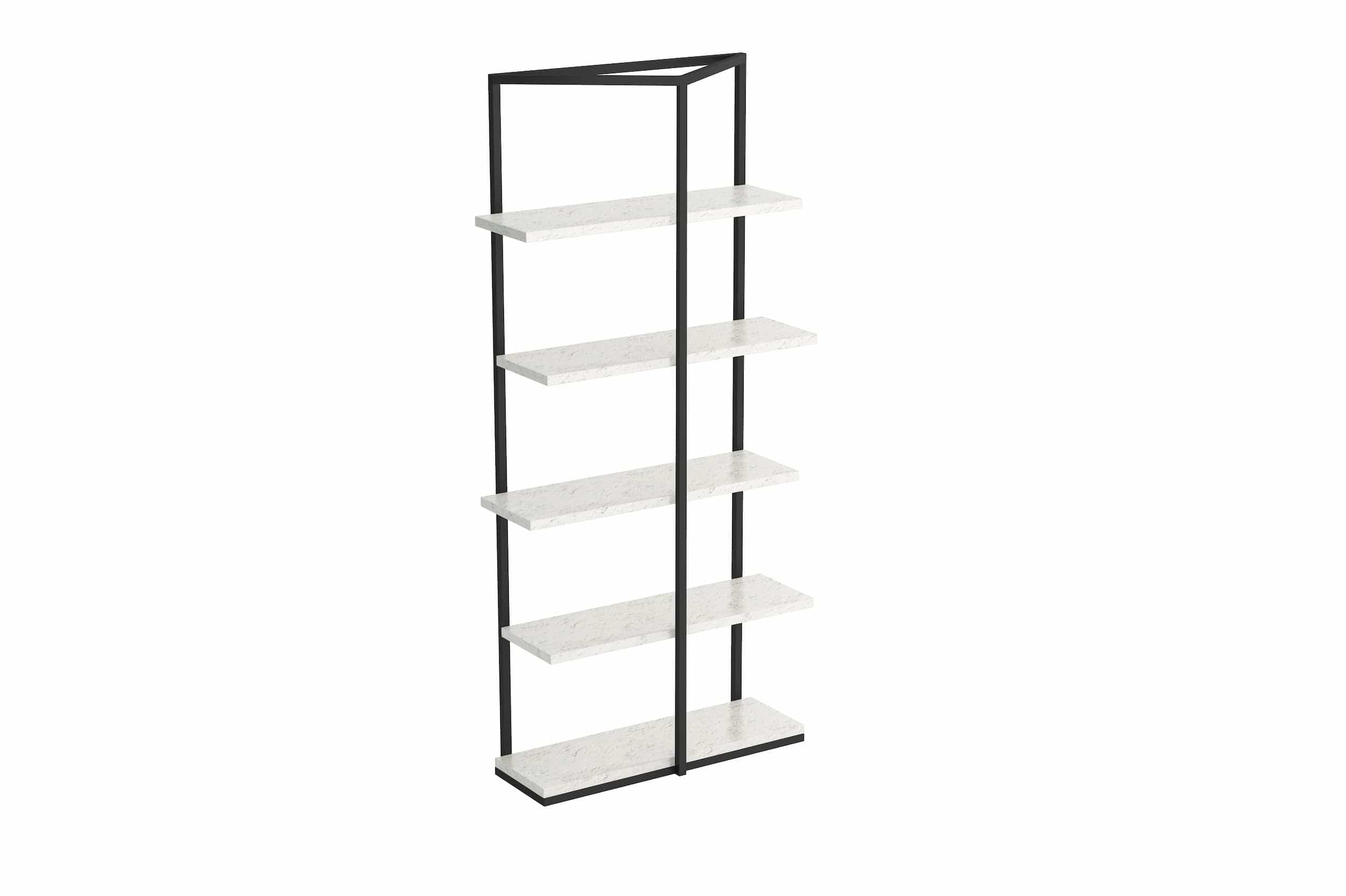 Biblioteca din pal si metal, Wison Negru, l80xA30xH180 cm (5)