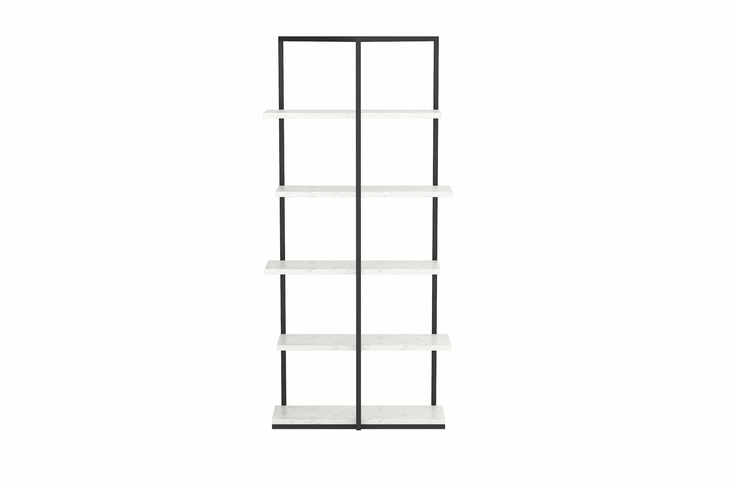 Biblioteca din pal si metal, Wison Negru, l80xA30xH180 cm (8)