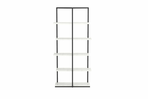 Biblioteca din pal si metal, Wison Negru, l80xA30xH180 cm (8)