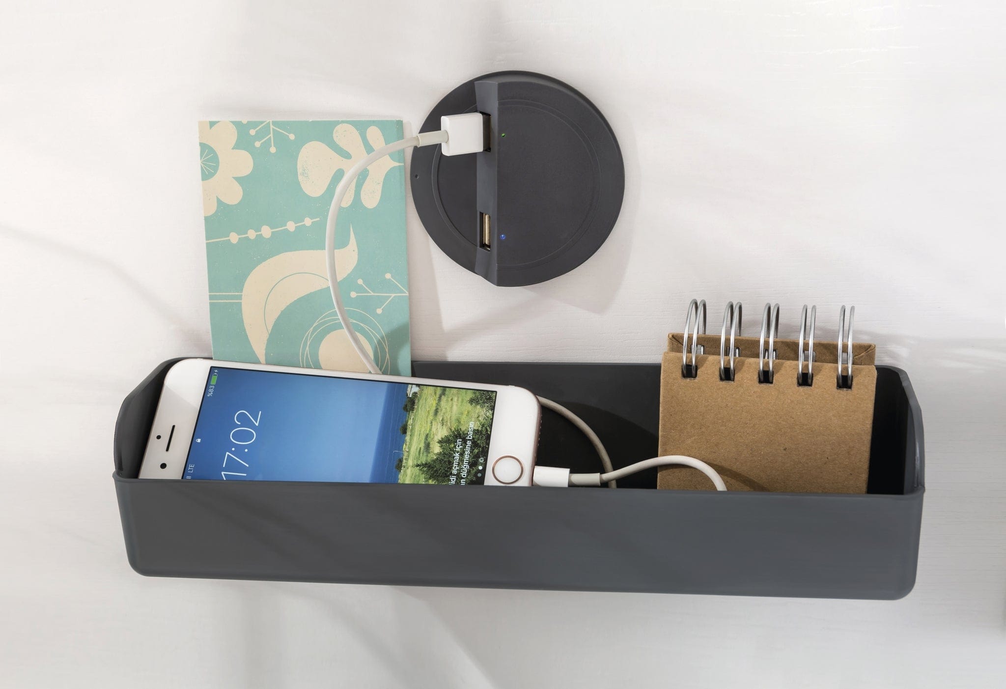 Biblioteca suspendata din pal pentru tineret White Small, l108xA29xH72 cm (4)