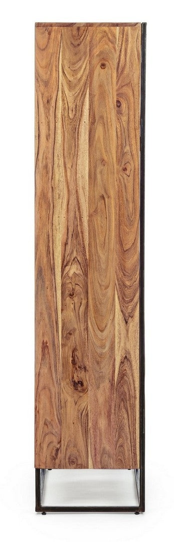 Biblioteca din lemn de salcam si metal, cu 1 usa Egon Natural, l60xA40xH180 cm (3)