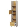 Biblioteca din pal cu 1 usa si 1 sertar, pentru copii si tineret, Teen Flex TF02 Gri / Natural, l44xA40xH218 cm (1)