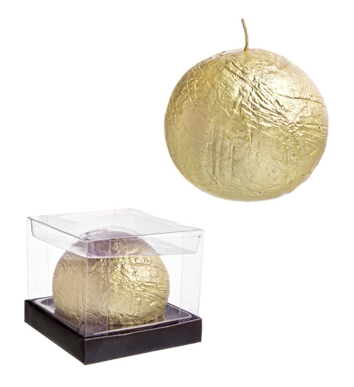 BIZZOTTO, Lumanare Decorativa Fay, Auriu, din Ceara, Rotunda Ø10xH10cm