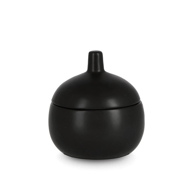 BIZZOTTO, Set 8 Lumanari Decorative Canister S, Negru, din Ceara in Pahar de Ceramica, Rotunde Ø10xH11 cm (3)