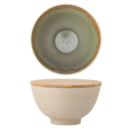 Bloomingville Bol cu capac din ceramica, Lee Natural, 3100 ml