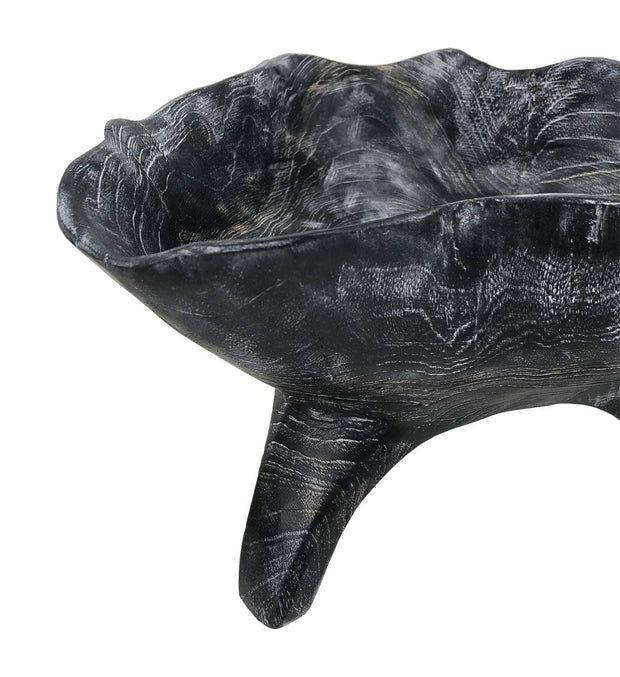 Moycor Bol decorativ din lemn Erosi Negru, L28xl26xH16 cm