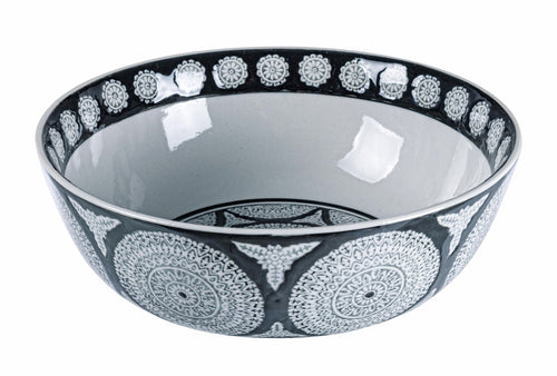 Bol decorativ din portelan, Antifone Multicolor, Ø30xH11 cm