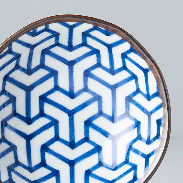 Bol din ceramica, 100 ml, Ø11xH3 cm, Ikat Albastru (2)