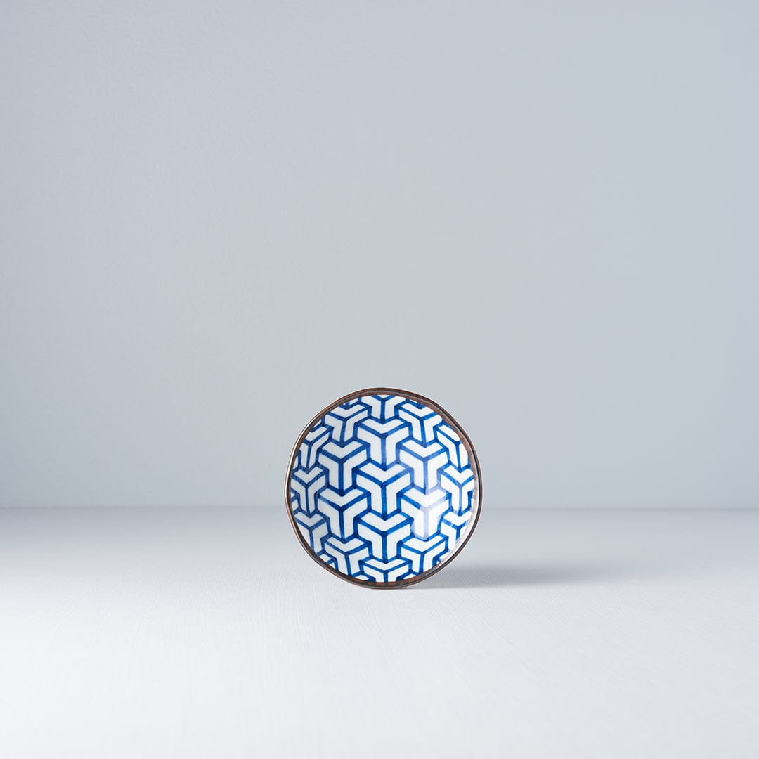 MIJ Europe Bol din ceramica, 100 ml, Ø11xH3 cm, Ikat Albastru