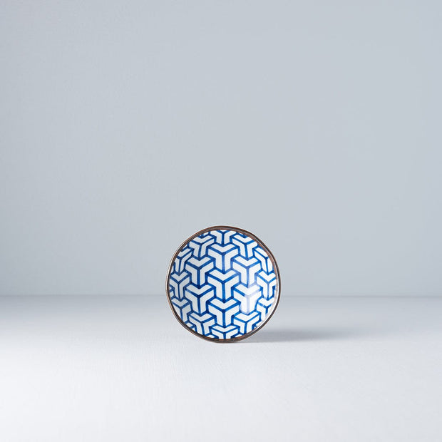 MIJ Europe Bol din ceramica, 100 ml, Ø11xH3 cm, Ikat Albastru