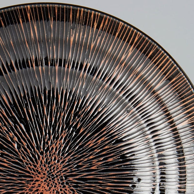 MIJ Europe Bol din ceramica, 1200 ml, Ø28,5xH6 cm, Converging Maro