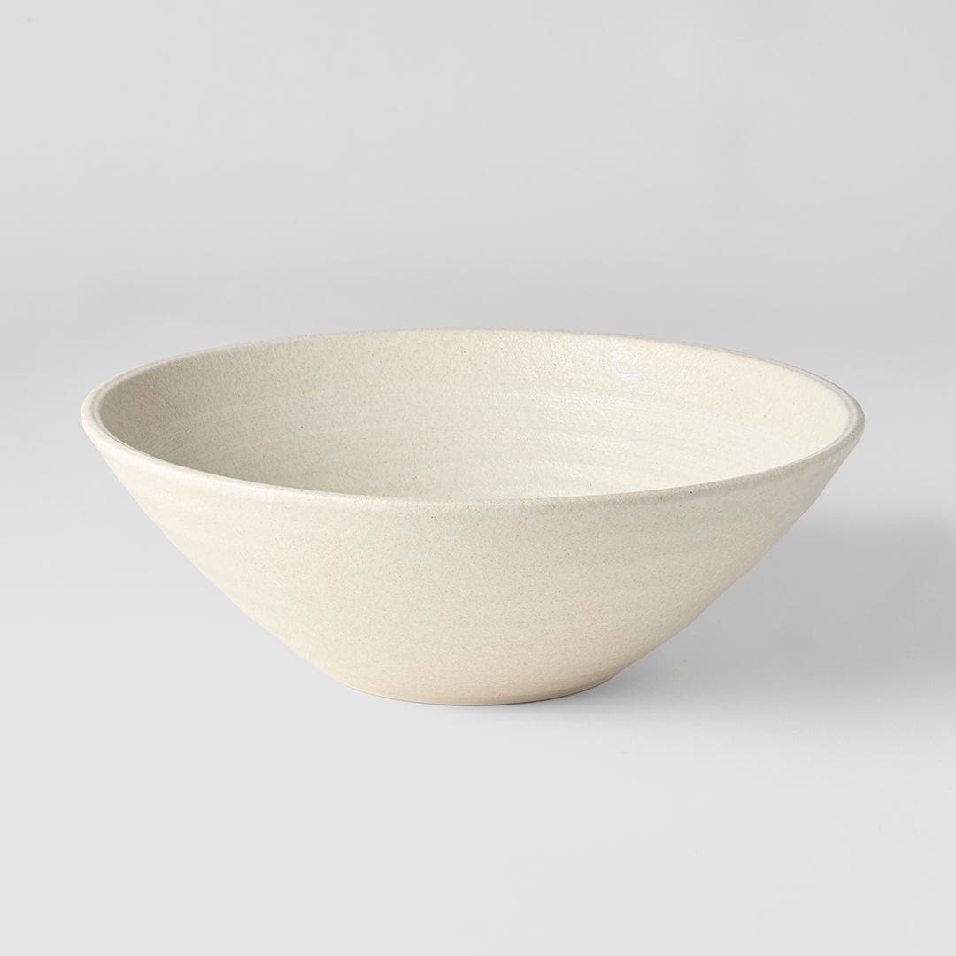 Bol din ceramica, 1500 ml, Ø25xH8,5 cm, Sand Alb (2)