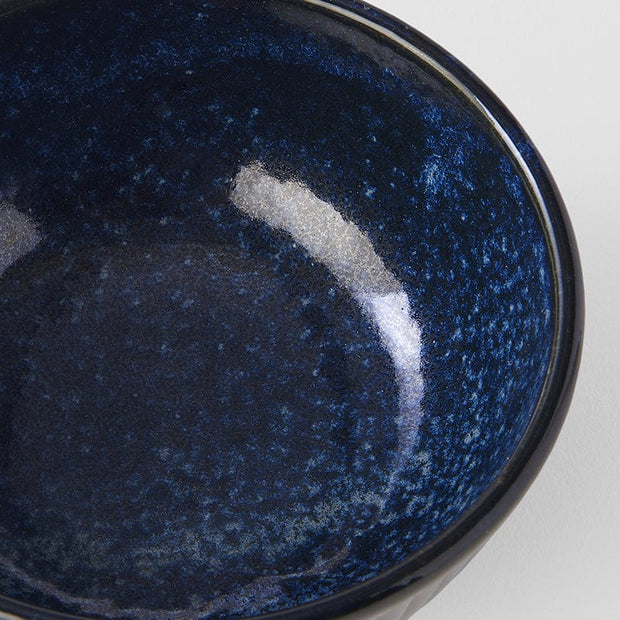 MIJ Europe Bol din ceramica, 160 ml, Ø10,5xH4,5 cm, Ridged Albastru