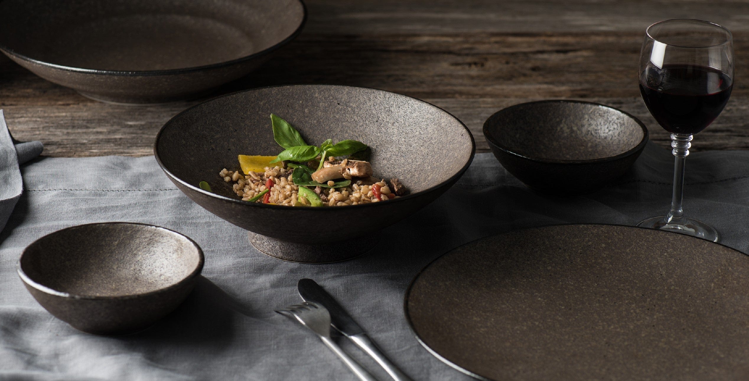 MIJ Europe Bol din ceramica, 200 ml, Ø13xH4,5 cm, Earth Maro