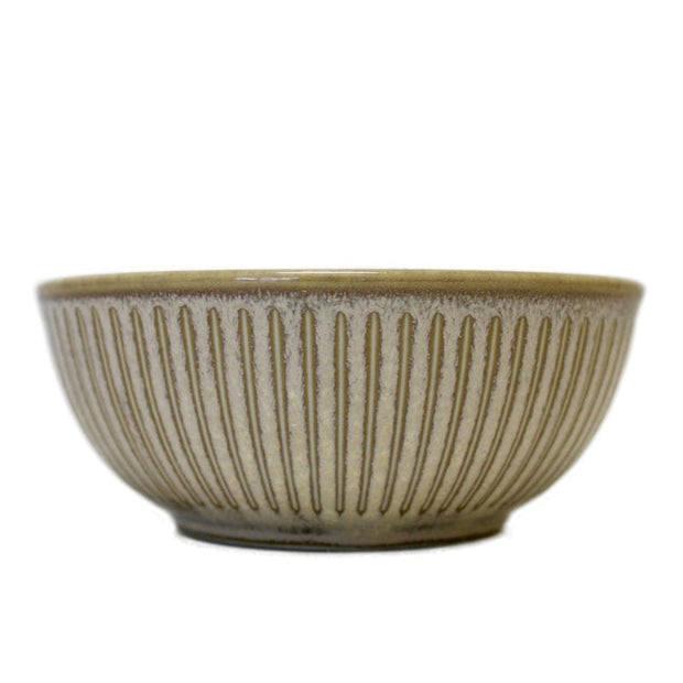 MIJ Europe Bol din ceramica, 300 ml, Ø13xH5 cm, Ridged Crem