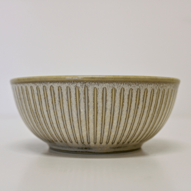 MIJ Europe Bol din ceramica, 300 ml, Ø13xH5 cm, Ridged Crem