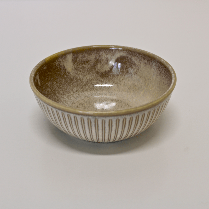 MIJ Europe Bol din ceramica, 300 ml, Ø13xH5 cm, Ridged Crem