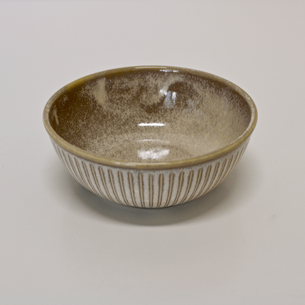 MIJ Europe Bol din ceramica, 300 ml, Ø13xH5 cm, Ridged Crem