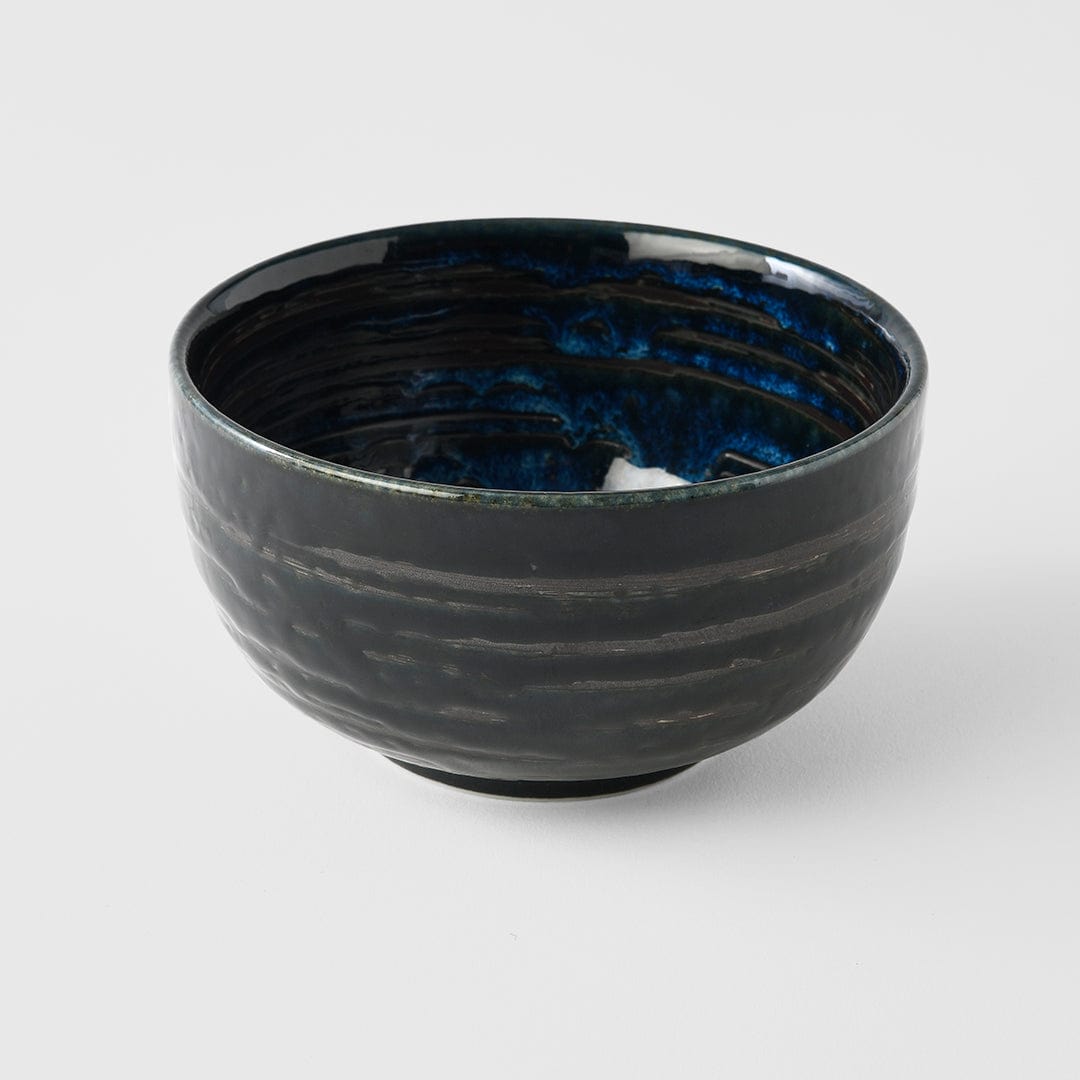 MIJ Europe Bol din ceramica, 400 ml, Ø13 cm, Swirl Albastru