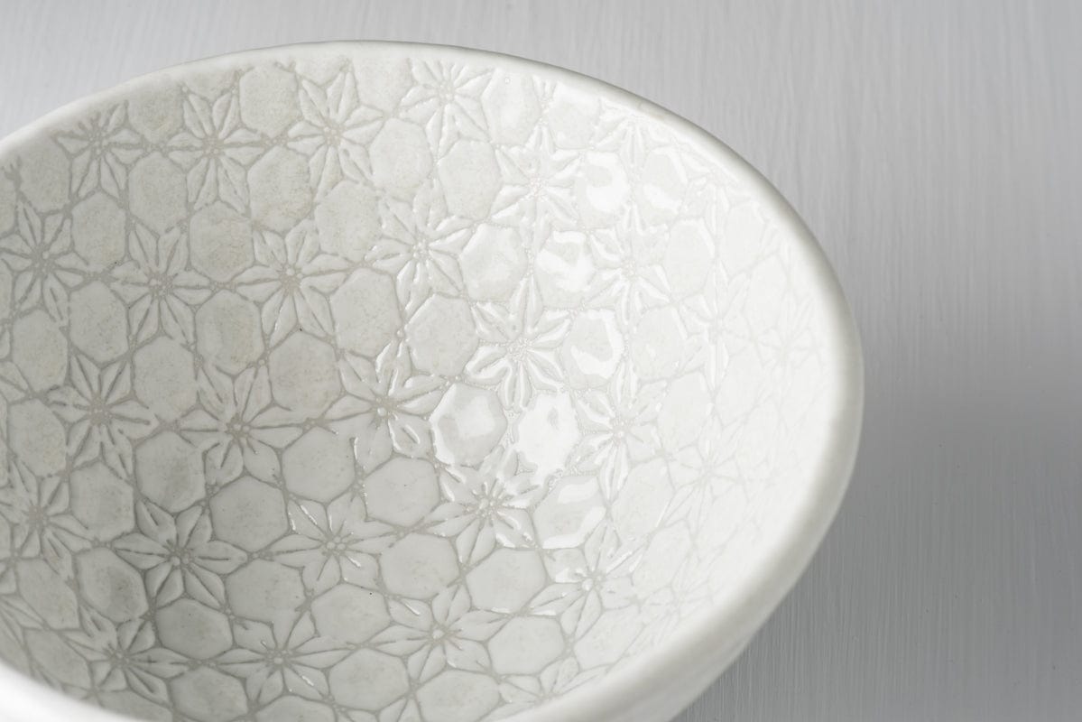 MIJ Europe Bol din ceramica, 450 ml, Ø15xH7,5 cm, White Star Alb