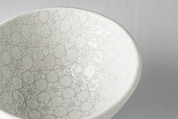 MIJ Europe Bol din ceramica, 450 ml, Ø15xH7,5 cm, White Star Alb