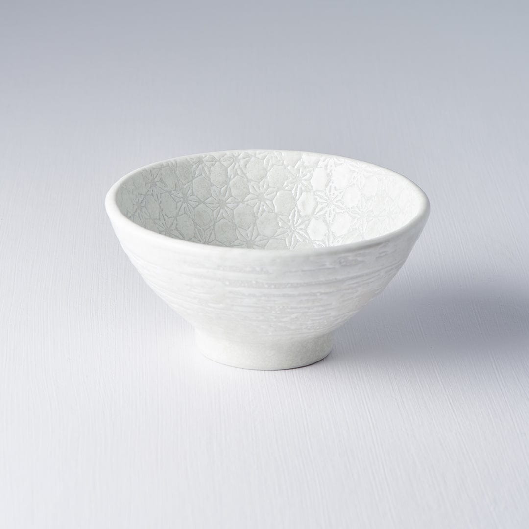 MIJ Europe Bol din ceramica, 450 ml, Ø15xH7,5 cm, White Star Alb