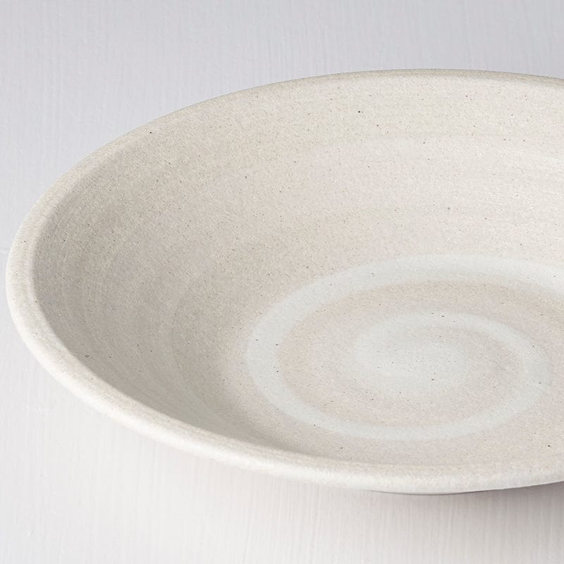 MIJ Europe Bol din ceramica, 450 ml, Ø22,5xH4,5 cm, Sand Alb