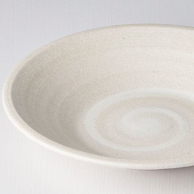 MIJ Europe Bol din ceramica, 450 ml, Ø22,5xH4,5 cm, Sand Alb