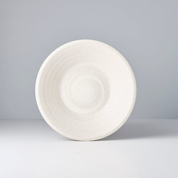 MIJ Europe Bol din ceramica, 450 ml, Ø22,5xH4,5 cm, Sand Alb