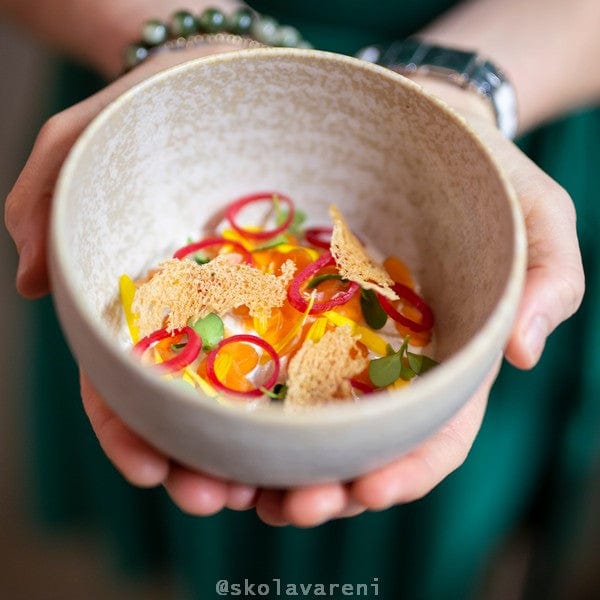 MIJ Europe Bol din ceramica, 500 ml, Ø13xH8 cm, Fade Alb