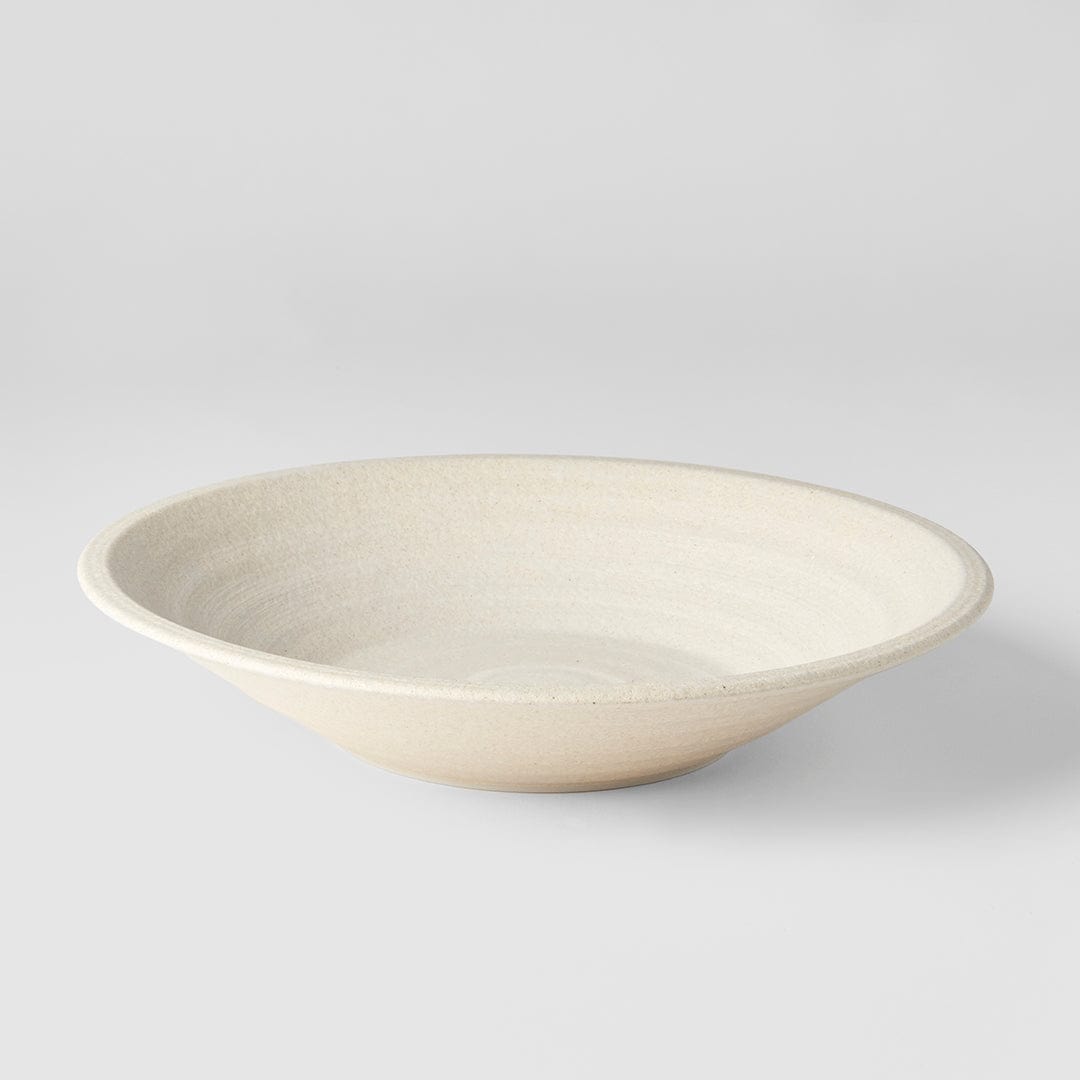 MIJ Europe Bol din ceramica, 600 ml, Ø25,5xH4,7 cm, Sand Alb