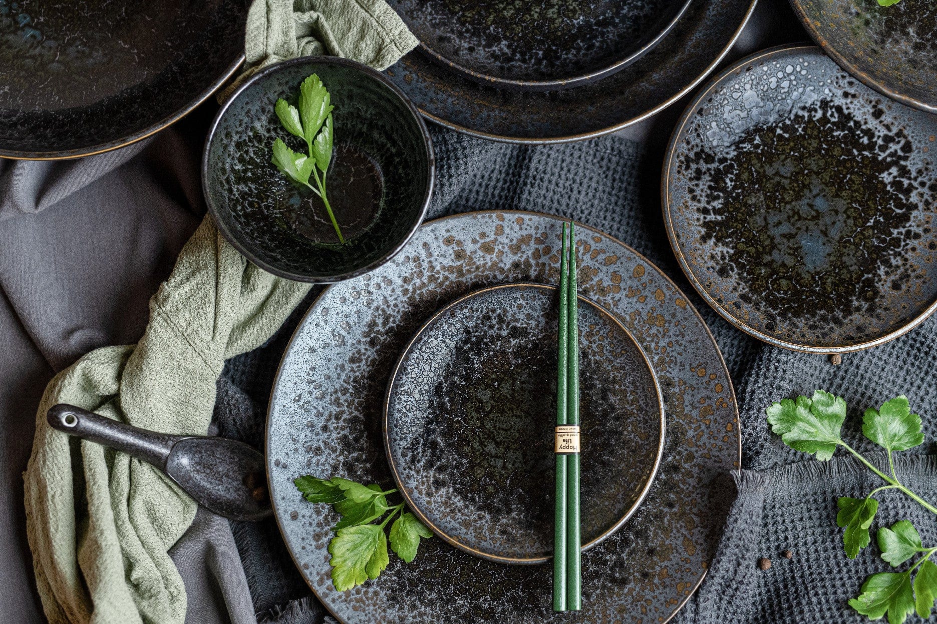 MIJ Europe Bol din ceramica, 700 ml, Ø24xH6 cm, Pearl Negru