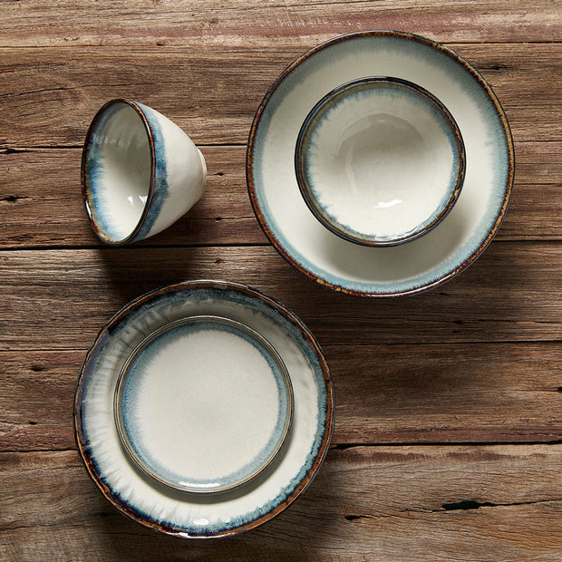 MIJ Europe Bol din ceramica, 800 ml, Ø19,5xH8,5 cm, Aurora Alb