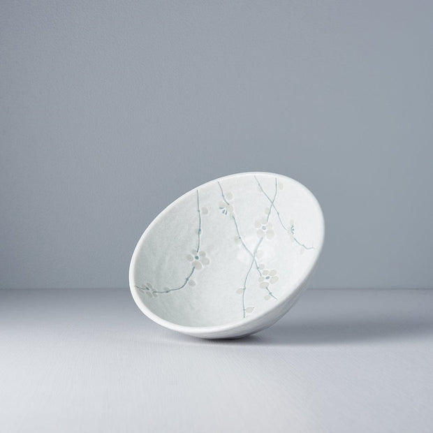 MIJ Europe Bol din ceramica, 800 ml, Ø19,5xH8,5 cm, White Blossom Alb