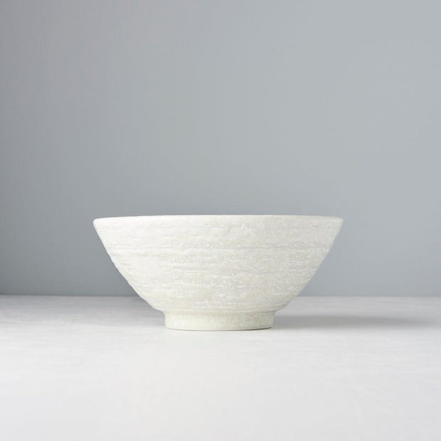 MIJ Europe Bol din ceramica, 800 ml, Ø19,5xH8,5 cm, White Star Alb