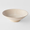 MIJ Europe Bol din ceramica, 900 ml, Ø25 cm, Ridged Crem