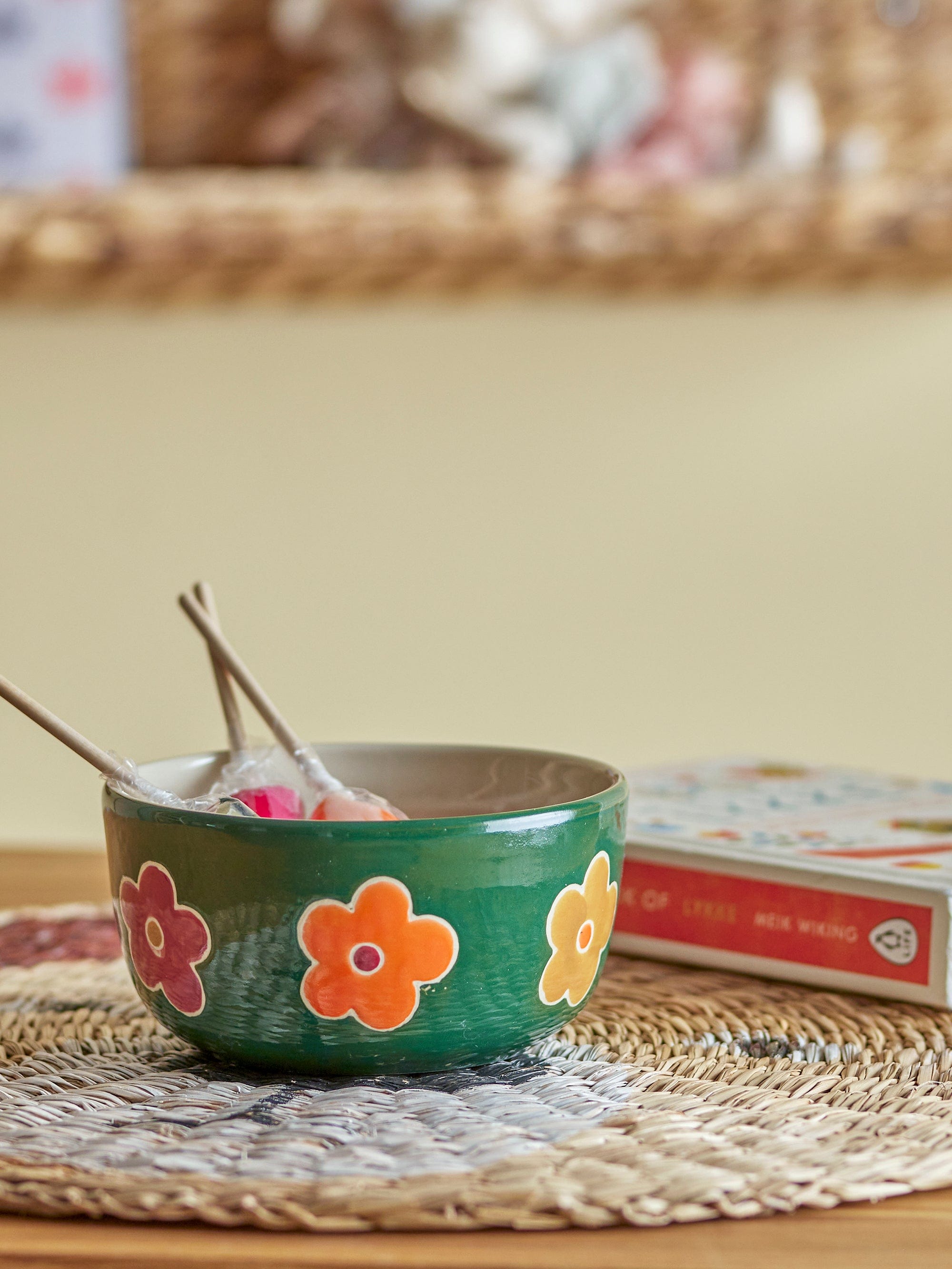 Bloomingville Bol din ceramica, Addy Verde, 360 ml