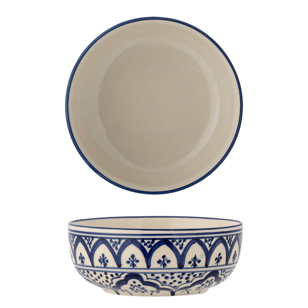 Bloomingville Bol din ceramica, Karlie Albastru, 550 ml