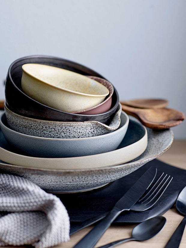 Bloomingville Bol din ceramica, Kendra Gri, 700 ml