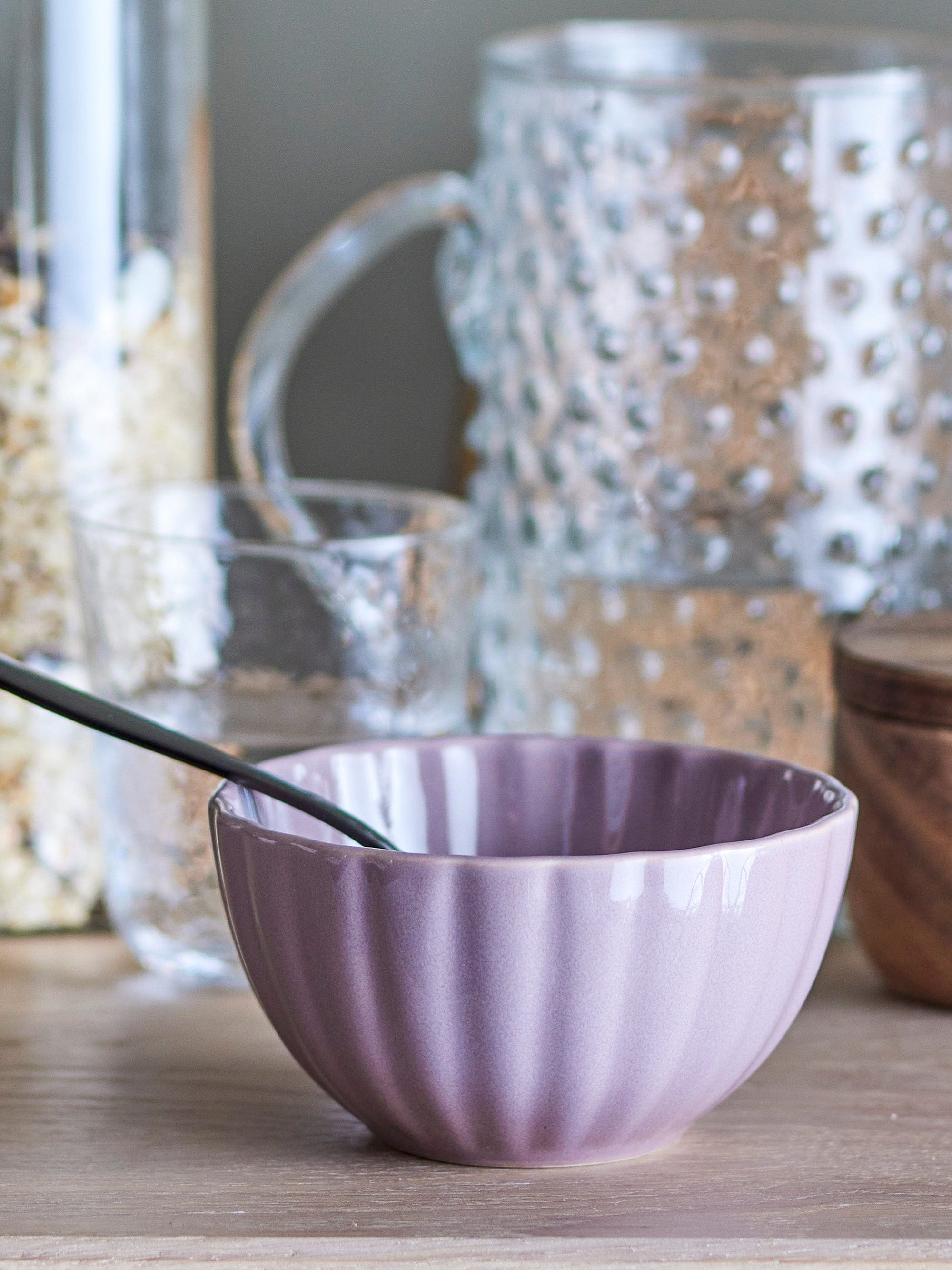 Bloomingville Bol din ceramica, Latina Roz, 400 ml