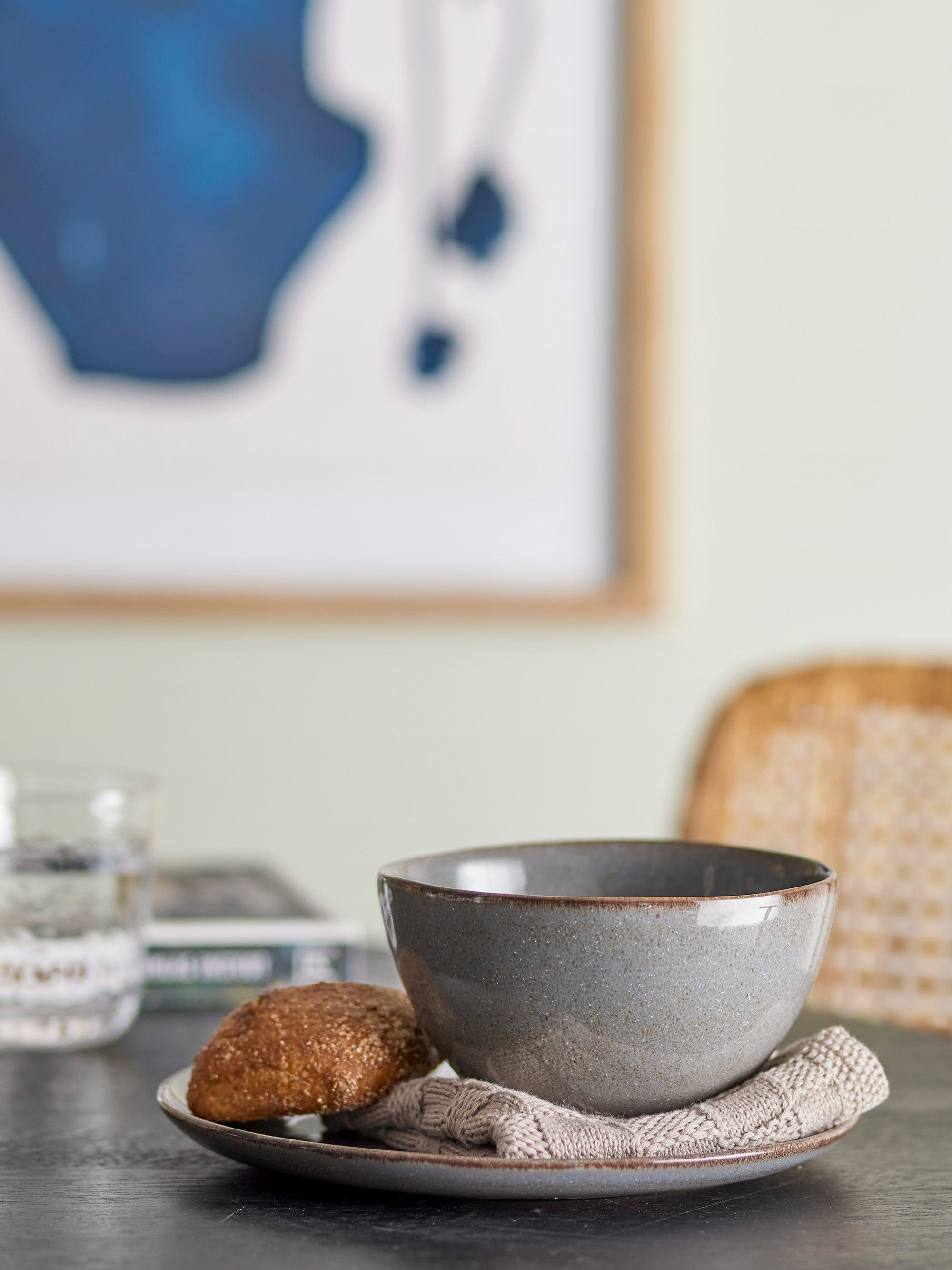 Bloomingville Bol din ceramica, Sandrine Gri, 700 ml