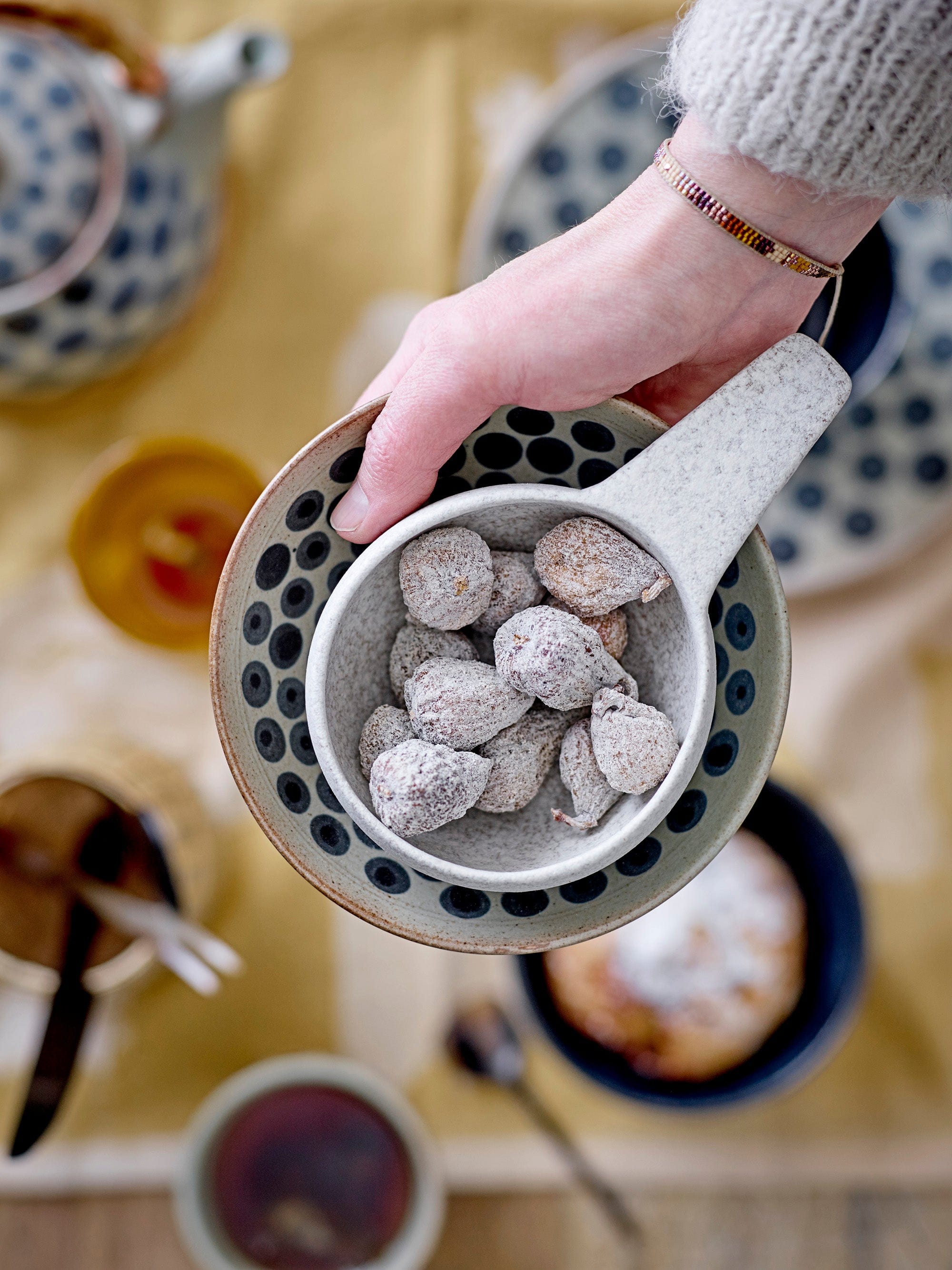 Bloomingville Bol din ceramica, Tinni Albastru, 320 ml