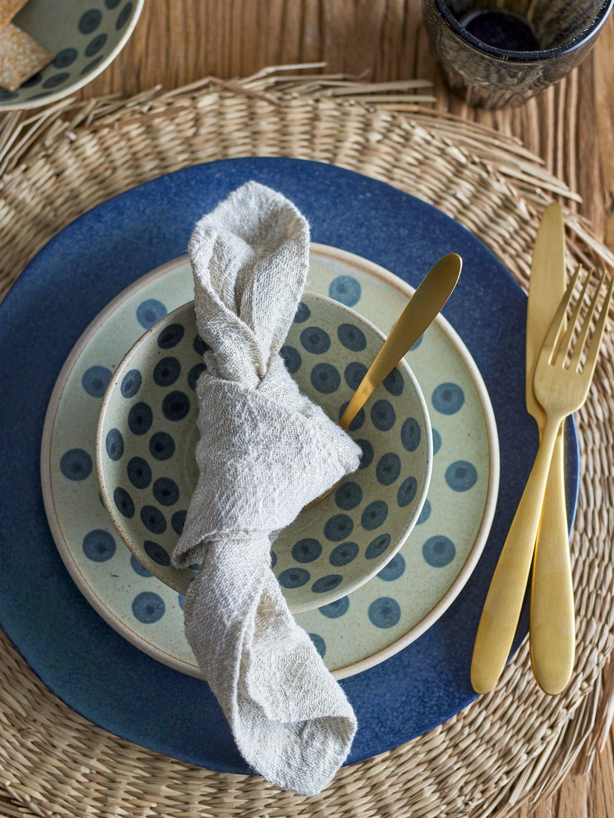 Bloomingville Bol din ceramica, Tinni Albastru, 320 ml