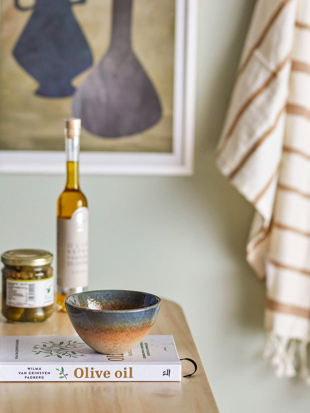 Bloomingville Bol din portelan, Aura Albastru, 220 ml