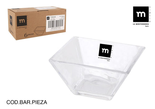 Bol din sticla, Capricho Transparent, L10xl10xH5 cm