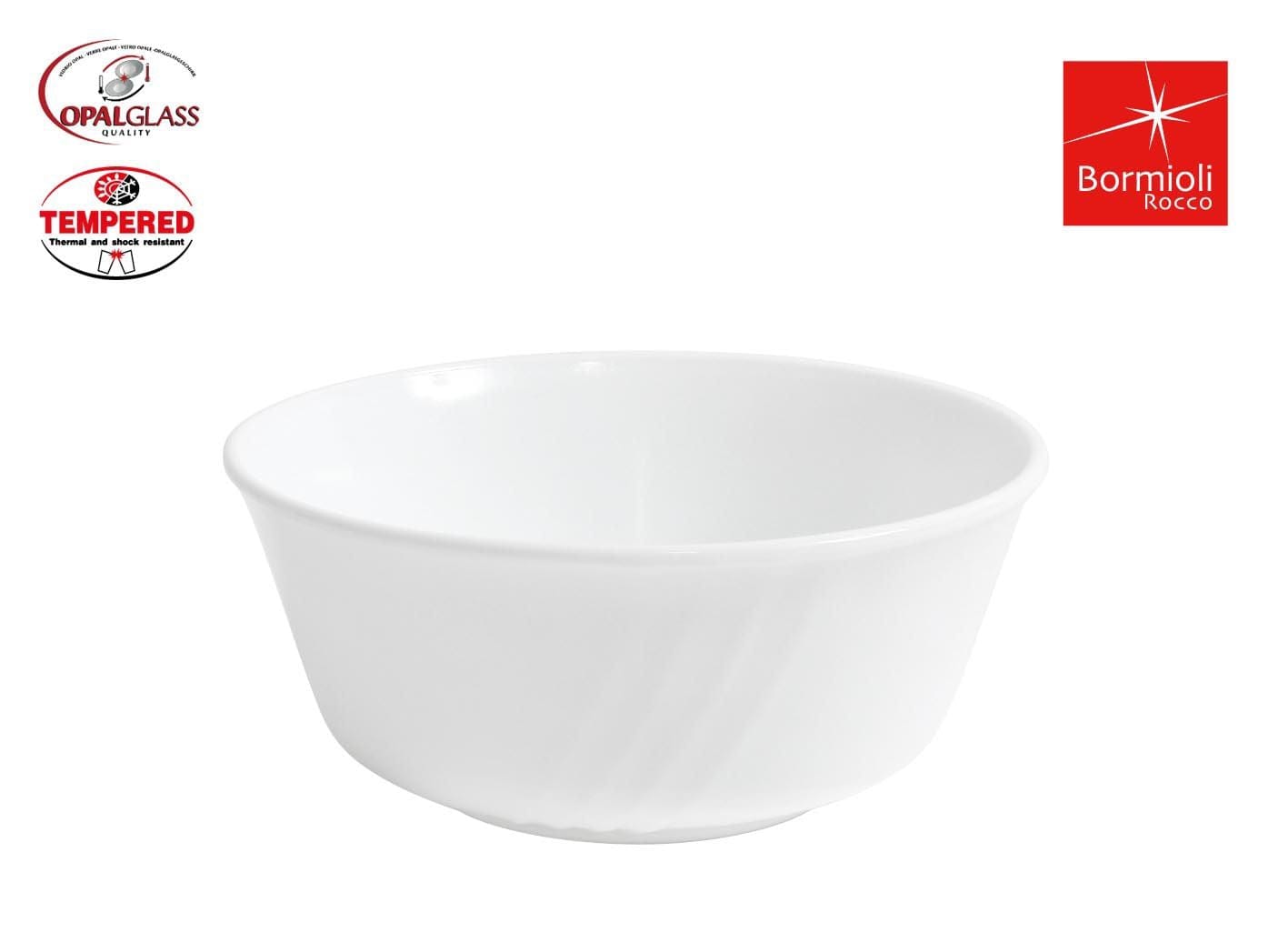 Bol din sticla, Ebro Alb, Ø12xH5 cm