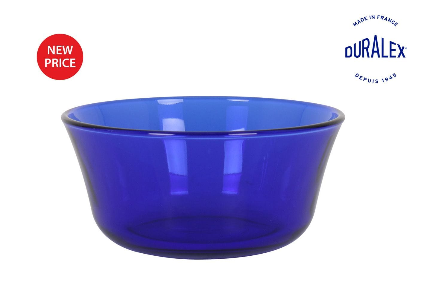 Bol din sticla, Saphir Albastru, 250 ml